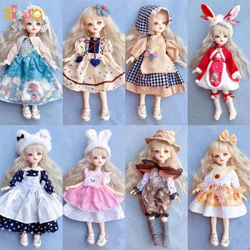 1/6 Кукольный костюм Bjd 30 см, кукольная одежда, платье горничной для кукол, аксессуары для кукол, Модная одежда, Игрушки для девочек, подарки, детские игрушки