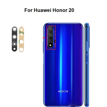 1 шт. для Huawei Honor 20 Стеклянная крышка объектива задней камеры с заменой наклейки