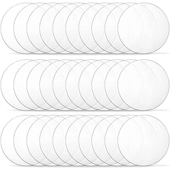 100 Штук Прозрачных акриловых заготовок 4-дюймовый Круглый Акриловый диск Прозрачные Акриловые заготовки для орнамента Листы для художественных поделок