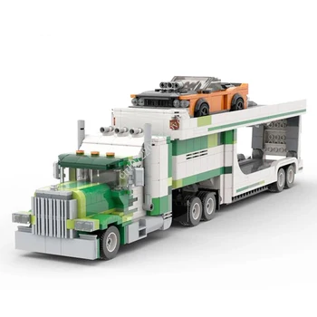 1305ШТ MOC Speed Champions Car Transporter Модель грузовика Строительные блоки Технологические кирпичи DIY Творческая сборка Детские игрушки Подарки