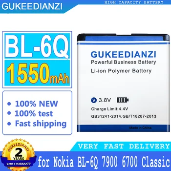 1550 мАч GUKEEDIANZI Аккумулятор BL-6Q BL 6Q для Nokia 6700C 6700 E51i N81 E51 Высокое Качество Bateria Baterij + Номер для отслеживания
