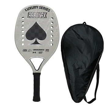 18-Каратная ракетка для пляжного тенниса из углеродного волокна с чехлом-сумкой Оригинальная ракетка для пляжного тенниса