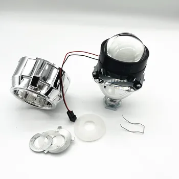 1шт Универсальный 2,5-дюймовый Биксеноновый скрытый Объектив мини-проектора Серебристый Кожух H1 Ксеноновая светодиодная лампа H4 H7 Мотоцикл Автомобильная Фара