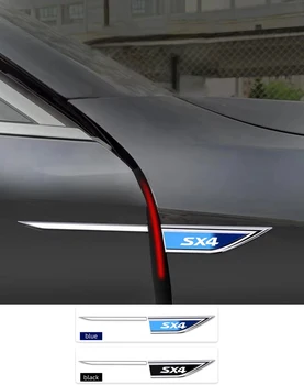 2 шт./компл. Автомобильные наклейки на крыло из нержавеющей стали, отличительные знаки, эмблема модели автомобиля, украшение экстерьера для Suzuki SX4, логотип, автомобильные аксессуары