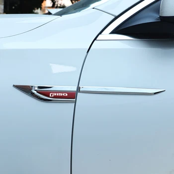 2 шт./компл. Наклейка на крыло автомобиля из нержавеющей стали, отличительные знаки, Эмблема модели автомобиля, аксессуары для украшения экстерьера Ford F150 raptor с помощью