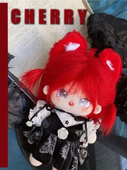 20-сантиметровая Хлопковая кукла с рыжими волосами, большим ухом, Мультяшная аниме-игра, Плюшевые игрушки Kawaii, Голая Кукла, Коллекция фанатов, Подарки на день рождения для подруг