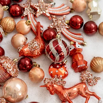 2023 Декоративные украшения для Рождественской елки, красочные рождественские шары, единорог, тыква, Метеорит, Конфеты, декор для окон, Рождественский подарок