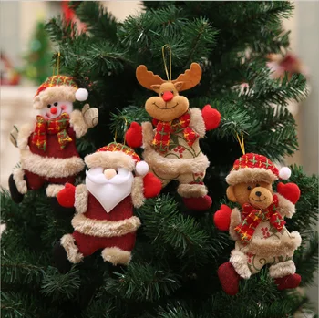 2023 Милый Рождественский Санта, Снеговик, Олень, Кукла, Украшение, Подарочная Кукла, Рождественская Елка, Подвесное Украшение, Новогоднее Рождественское Украшение Для Дома