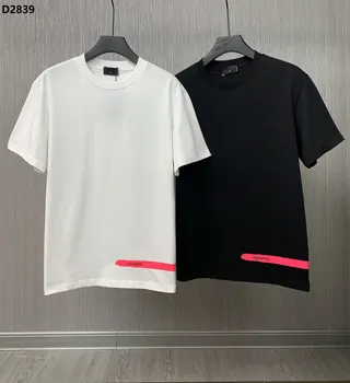 2023 Новая мужская футболка Simplicity Оверсайз с буквенным принтом, Стильные хлопковые летние футболки, одежда для пары D2839#