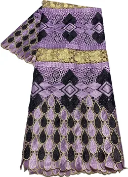 2023 Новые Африканские кружевные ткани Высококачественная Нигерийская Французская Шнуровая кружевная ткань С камнями Для женщин Для свадебного платья SLA134