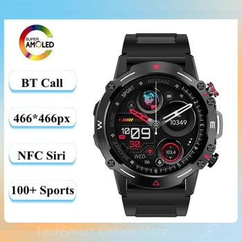 2023 Смарт-Часы AMOLED Дисплей 24h Монитор Здоровья IP68 Водонепроницаемый NFC BT Вызов Длительный Срок Службы Батареи Смарт-Часы для Мужчин Android IOS