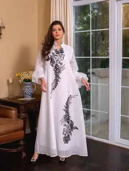 2023элегантное Расшитое Блестками Вечернее Мусульманское Платье Abayas для Женщин Дубай 2023 Осенние Повседневные Арабские Платья Ближний Восток Халат Jalabia