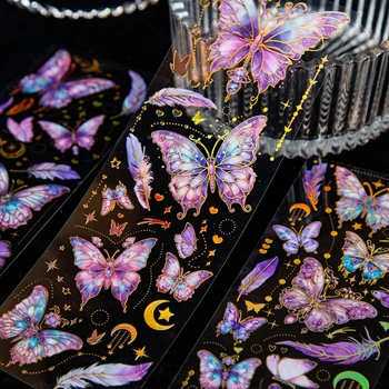 3 штуки канцелярских наклеек Kawaii, дневник с перьями бабочки, планировщик, декоративные наклейки, наклейки для рукоделия, скрапбукинга, 4 модели