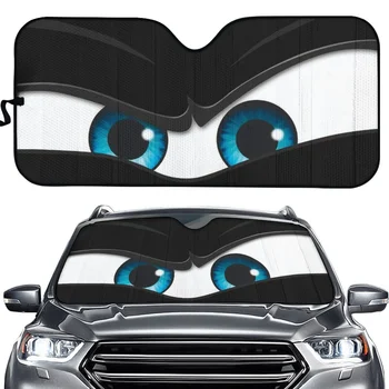 3D Cool Anger Eyes Печать Автомобильных Теней для Передних Стекол Стильный Автомобильный Солнцезащитный Козырек На Лобовое Стекло Прочные Автомобильные Солнцезащитные Козырьки Горячие Продажи