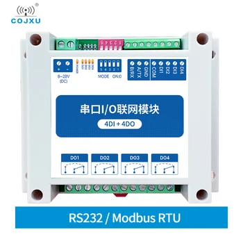4DI + 4DO 4 Цифровых выхода Modbus RTU Промышленного класса Последовательный Порт Ввода-вывода Сетевой Модуль RS232 Управления MA02-AXCX4040