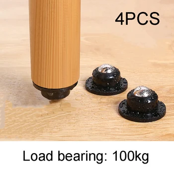 4ШТ самоклеящихся роликов из нержавеющей стали, универсальных роликовых роликов для поворотного тяжелого мебельного шкафа, вращающихся на 360 ° роликов Home