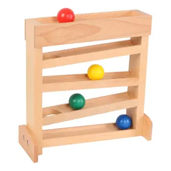 5-Слойный деревянный мяч, рамповый трек, набор игрушек Монтессори для малышей