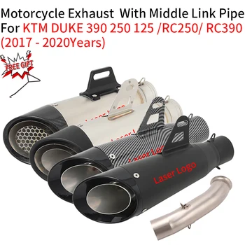 51 мм Глушитель Выхлопной Системы Мотоцикла Escape Модифицированная Труба Среднего Звена Для KTM DUKE 125 250 390 RC390 RC250 2017 18 2019 2020