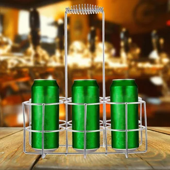 6 слотов металлический держатель банки ресторанный пивной сервер барная стойка для бутылок настольная подставка