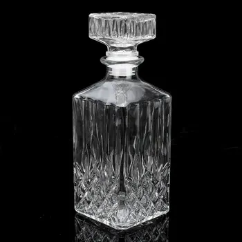 800 мл Алмазная стеклянная бутылка для наливки Винтажный стеклянный ликер, виски, хрустальная бутылка, графин для напитков, графин для бара