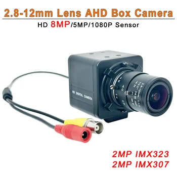 8MP AHD 2.8-12mm Мини-Металлическая Коробка Камера Безопасности HD 2MP IMX307 IMX323/5MP/1080P AHD Камера С Переменным Фокусным Расстоянием Ручной Зум-Объектив