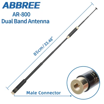 ABBREE AR-800 SMA-Штекерная Телескопическая Двухдиапазонная Антенна 144/430 МГц для Рации WOUXUN TYT BAOFENG YAESU Двухстороннее Радио