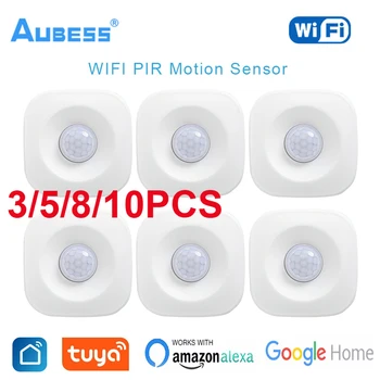 AUBESS Wifi Датчик движения PIR, детектор датчика присутствия Tuya Smart Life, умный дом, автоматизация защиты безопасности жилых