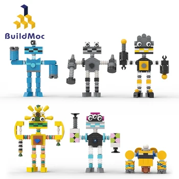 BuildMoc Набор строительных блоков робота My Singing Monsters Wubbox, милые игровые ролевые кирпичи, Игрушка, детский вентилятор, Подарок на День рождения, Рождество, Малышу