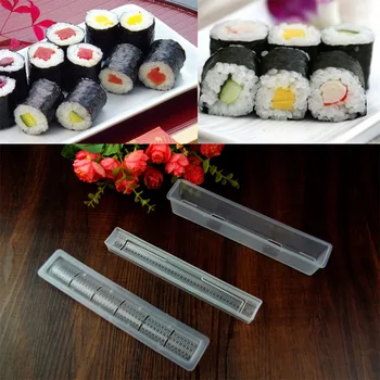 Draagbare Japanse Roll Sushi Maker Рисовая Форма Keuken Gereedschap Sushi Maker Bakken Набор Для приготовления суши Rice Roll Mold Аксессуары