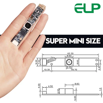 ELP 8-мегапиксельный модуль камеры Mini USB с автоматической фокусировкой IMX179 USB 2.0 Компактная веб-камера ПК Компьютерная камера 4K для Raspberry PI распознавание лиц