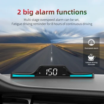G15 HUD GPS Автомобильный Спидометр Головной дисплей Автомобильная Интеллектуальная Цифровая Сигнализация Напоминание Цифровой Измеритель скорости Пробега Электронные Аксессуары