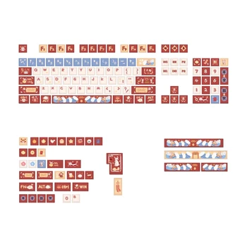 GHOSTJUDGES Fortune Rabbit Keycaps PBT Индивидуальная клавиатура Механический набор Kyboard Сублимационные Персонализированные колпачки для ключей