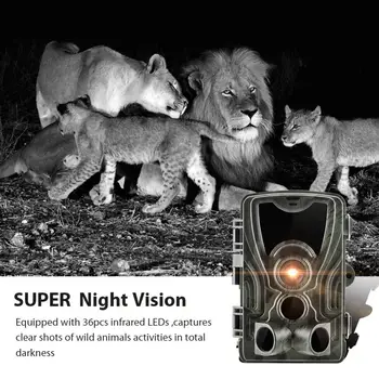 Ip65 Камера дикой природы 16-мегапиксельная Охотничья Тропа Камера 1080p Pir Датчик Hc801a Триггер Для разведки дикой природы Наружные Охотничьи Камеры