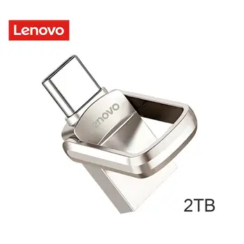 Lenovo 2TB USB Флэш-Накопители USB C-Type Metal 1TB 512GB 256GB Накопитель Высокоскоростной Флешки Водонепроницаемый Портативный Накопитель для смартфона