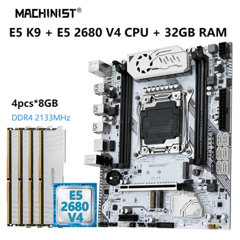 MACHINIS X99 Set Kit Материнская плата Xeon LGA 2011-3 Процессор E5 2680 V4 + DDR4 4 *8 ГБ оперативной памяти Четыре канала usb3.0 NVME M.2 k9