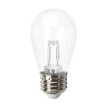MEMEOKON 5pcs 10pcs S14 световая колонна лампа подходит для садовых струнных светильников E27 E26 120V /220V 1.2W PET cover теплая белая светодиодная лампа