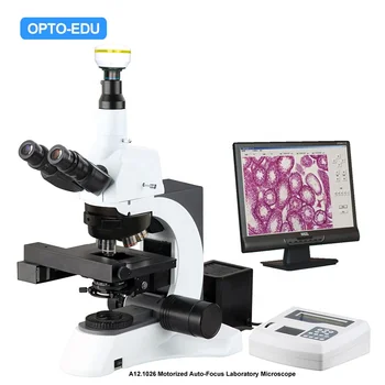 OPTO-EDU A12.1026 1000x Тринокулярный Моторизованный Лабораторный Биологический Микроскоп с автофокусировкой