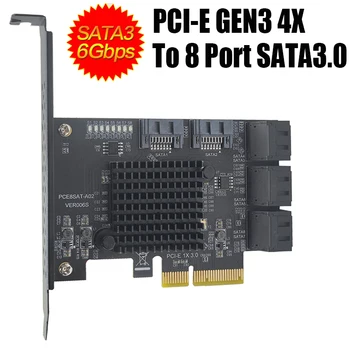 PCI-E GEN3 От 4X до 8 Портов SATA3.0 Жесткий диск 6 Гбит/с Карта расширения PCI-E X4 X8 X16 Карта контроллера Адаптер жесткого диска Поддержка Шасси 2U