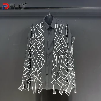 PFHQ/ Стильные дизайнерские Оригинальные мужские рубашки с длинным рукавом, высококачественные уличные топы, весна 2023, модные Элегантные топы.