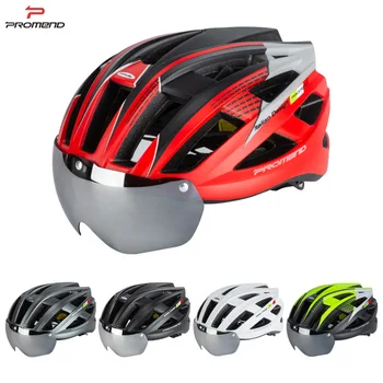PROMEND MTB Дорожный Велосипедный шлем Светодиодные фонари Держатель камеры Велосипедный шлем Спортивная езда на открытом воздухе Велосипедное снаряжение Велосипедный шлем