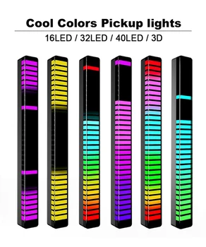 RGB Sound Control Lights Звукосниматель APP Control Music Rhythm Light Красочный Атмосферный Свет для Декора Рабочего стола Игрового Компьютера