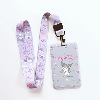 Sanrio Hello Kitty Держатель для студенческого городка Куломи, ошейник, Мультяшный держатель для удостоверения личности из ПВХ, защитный чехол, подарок для девочки
