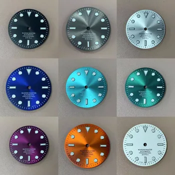 Sunray без циферблата с календарем NH35 люминесцентный s-образный циферблат 29 мм белый синий черный зеленый серый циферблат модифицированные аксессуары для часов