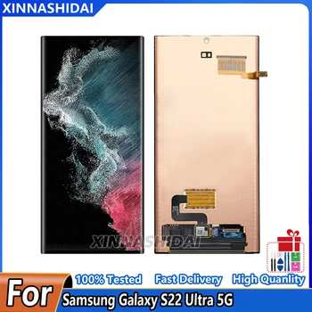 Super AMOLED Дисплей для Samsung Galaxy S22 Ultra 5G S908 S908B S908U ЖК-дисплей с Сенсорным Экраном Digitizer Replaceme