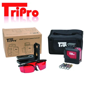 Tripro 3D 1x360 Самонивелирующийся поворотный поперечный лазерный уровень 360, опция для штатива, приемника и детектора