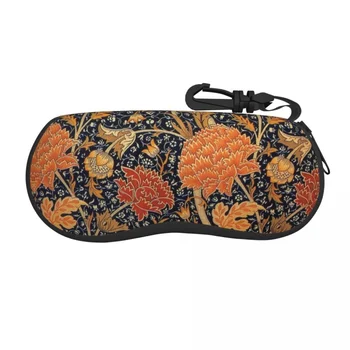 William Morris Orange Cray Футляр для очков в виде ракушки с цветочным рисунком, Мужская и женская мода, футляр для очков с текстильным рисунком, коробка для солнцезащитных очков, чехол