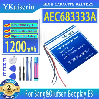 YKaiserin AEC683333A Сменный Аккумулятор 1200 мАч для Bang & Olufsen Beoplay E8 E8 TWS Bateira