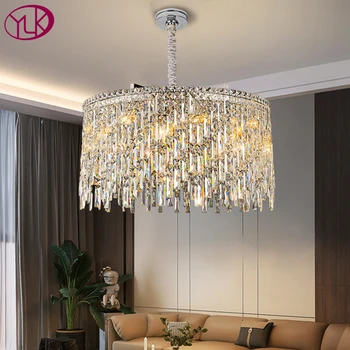 YOULAIKE современная хрустальная люстра для гостиной роскошный домашний декор подвесной светильник для столовой led cristal lustre