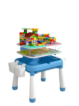 Yy Детский Стол Из Строительных Блоков, Собранная Игрушка Для Обучения Мальчиков, Большая Доска Для Рисования из Частиц