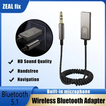 ZEAL fix Bluetooth 5.1 для автомобилей USB разъемы 3,5 мм AUX приемник передатчик ЖК-адаптер Музыкальные колонки громкой связи для автомобильного комплекта MP3